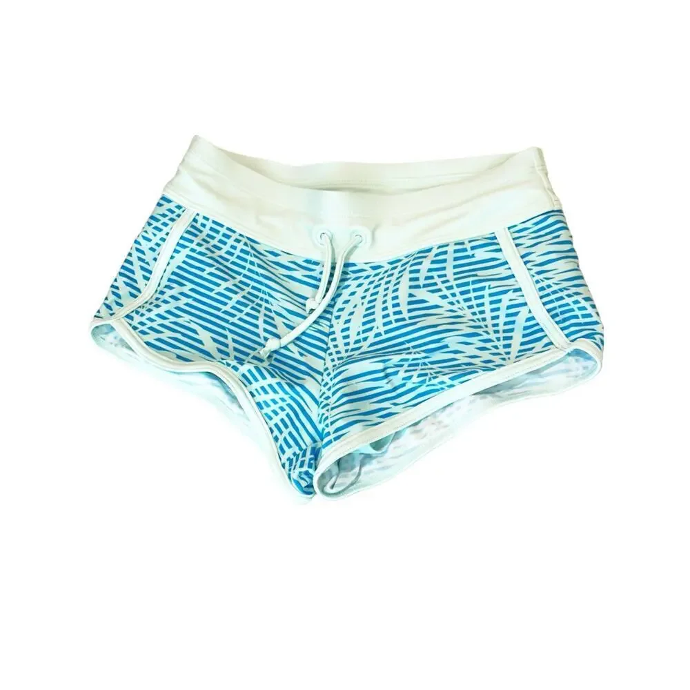 Athleta Girl Cannonball 2.0 Shorts sz S (7) Blue Swim Shorts Swim Bottom Shorts